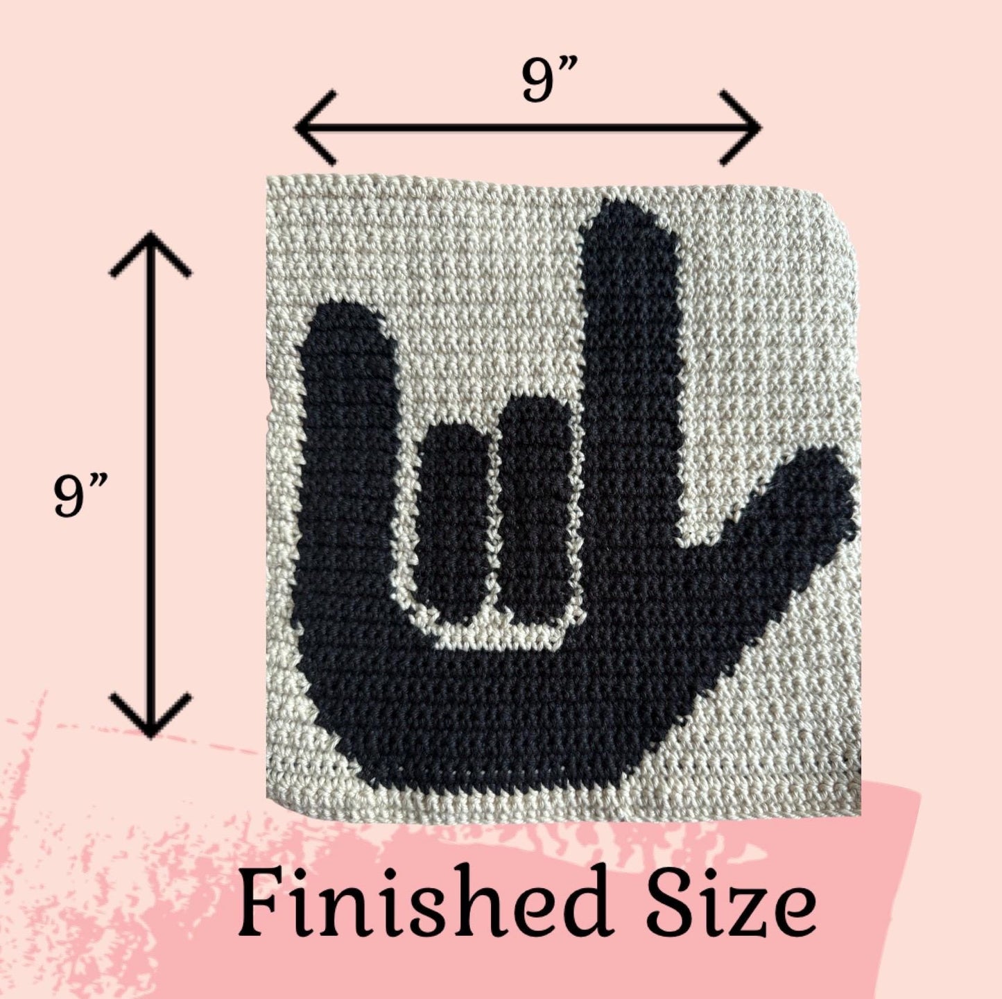 ASL Love art | PDF Crochet Pattern