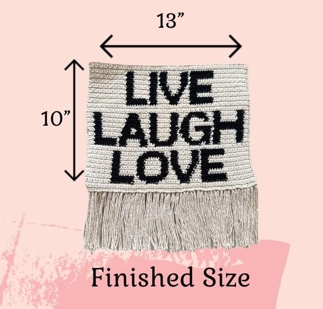 Live Laugh Love | PDF Crochet Pattern
