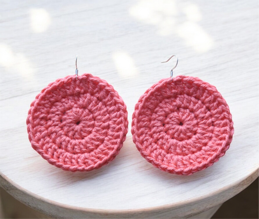 Pink Crochet Earrings