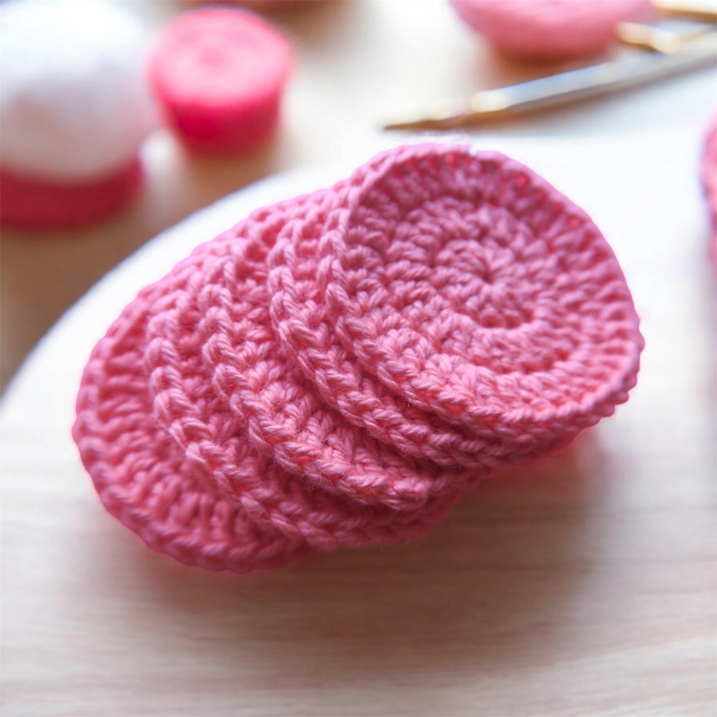 Pink Crochet Earrings