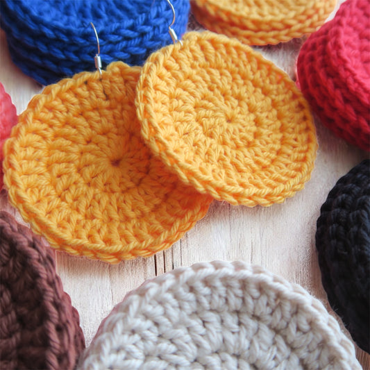 Round Crochet Earrings