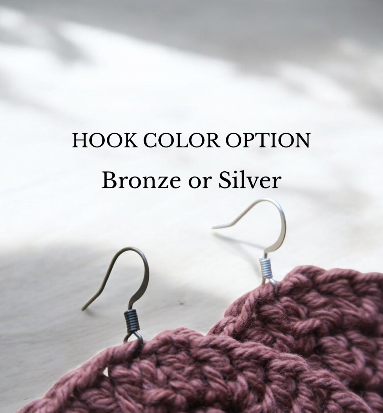 Hook options bronze or silver 