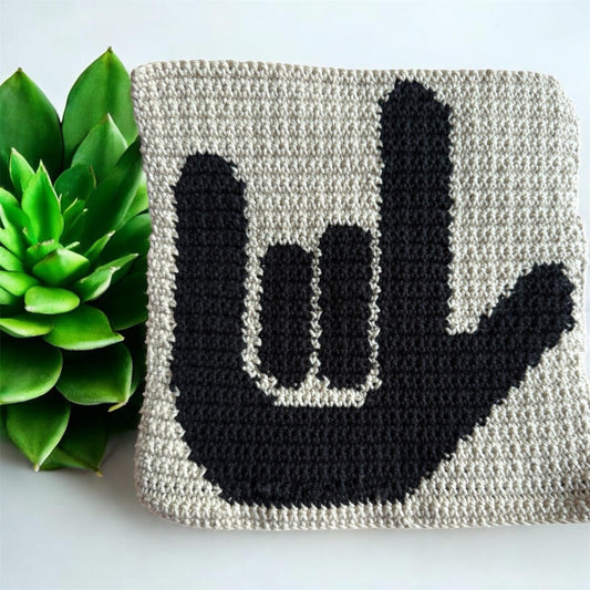 ASL Love art | PDF Crochet Pattern